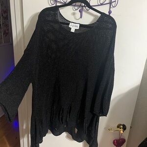 💝 L/XL Joseph Ribkoff Black Knit Tunic Sweater